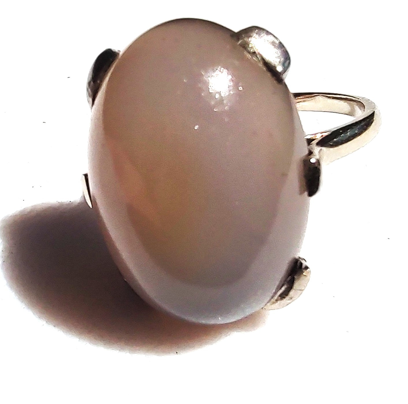 Vintage French 18K Gold Cabochon Ring – 6g Solid Gold Eagle Head – Size 5.5