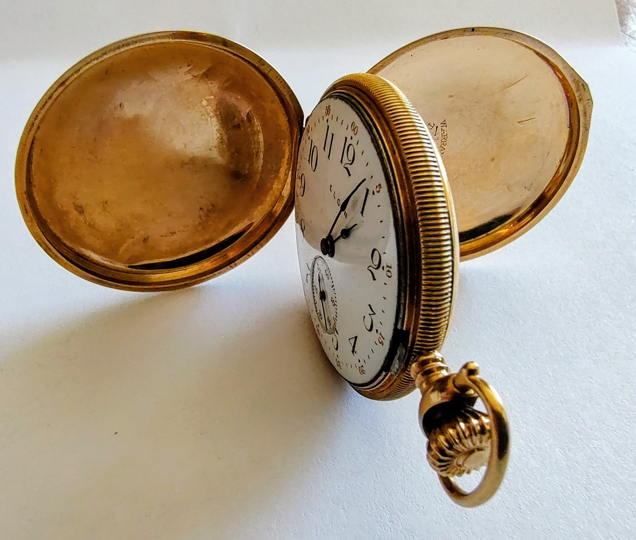 Antique 1908 Elgin Pocket Watch – 14K Gold U.S. Assay Hunting Case – Original Presentation Box