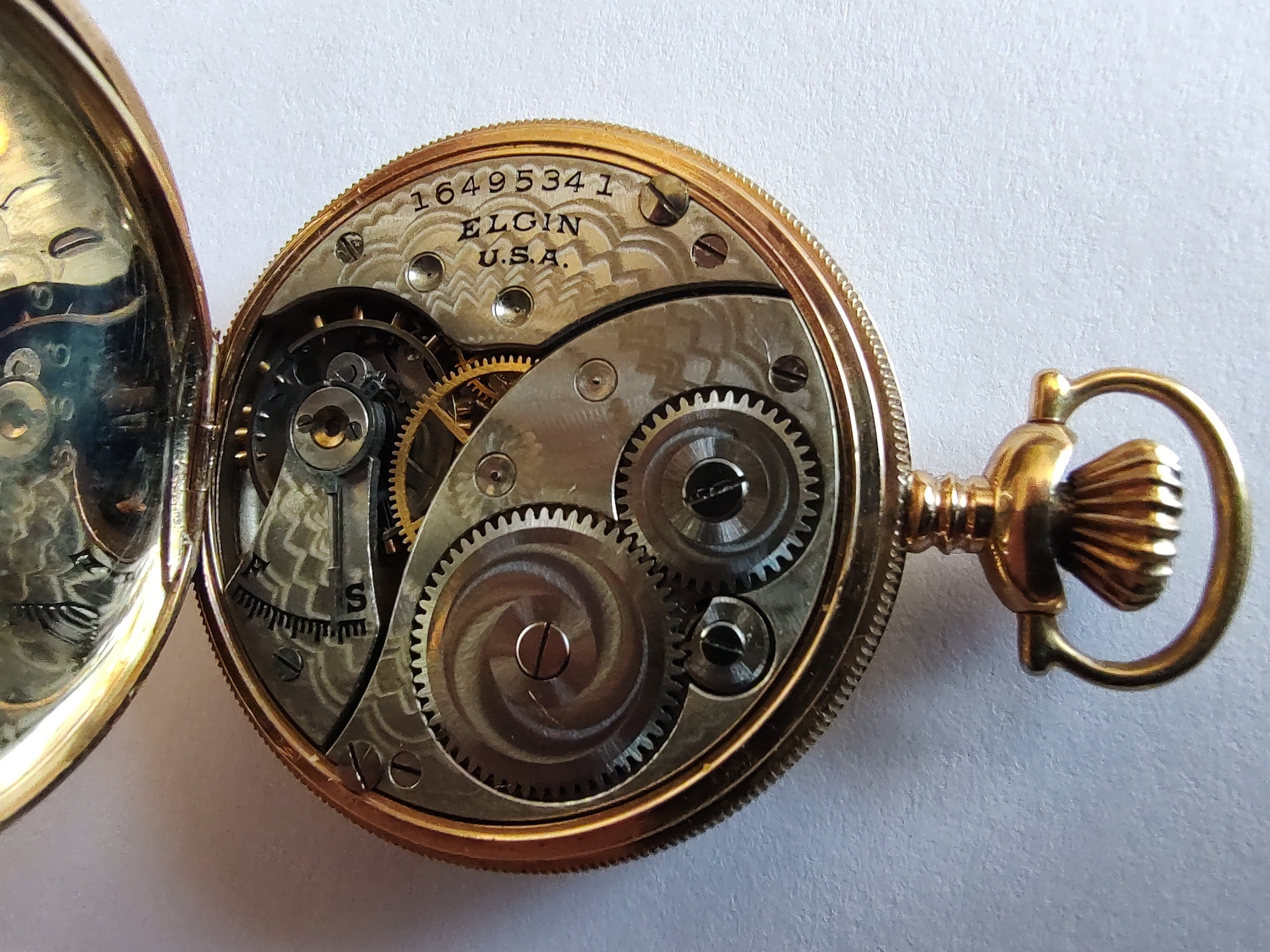 Antique 1908 Elgin Pocket Watch – 14K Gold U.S. Assay Hunting Case – Original Presentation Box